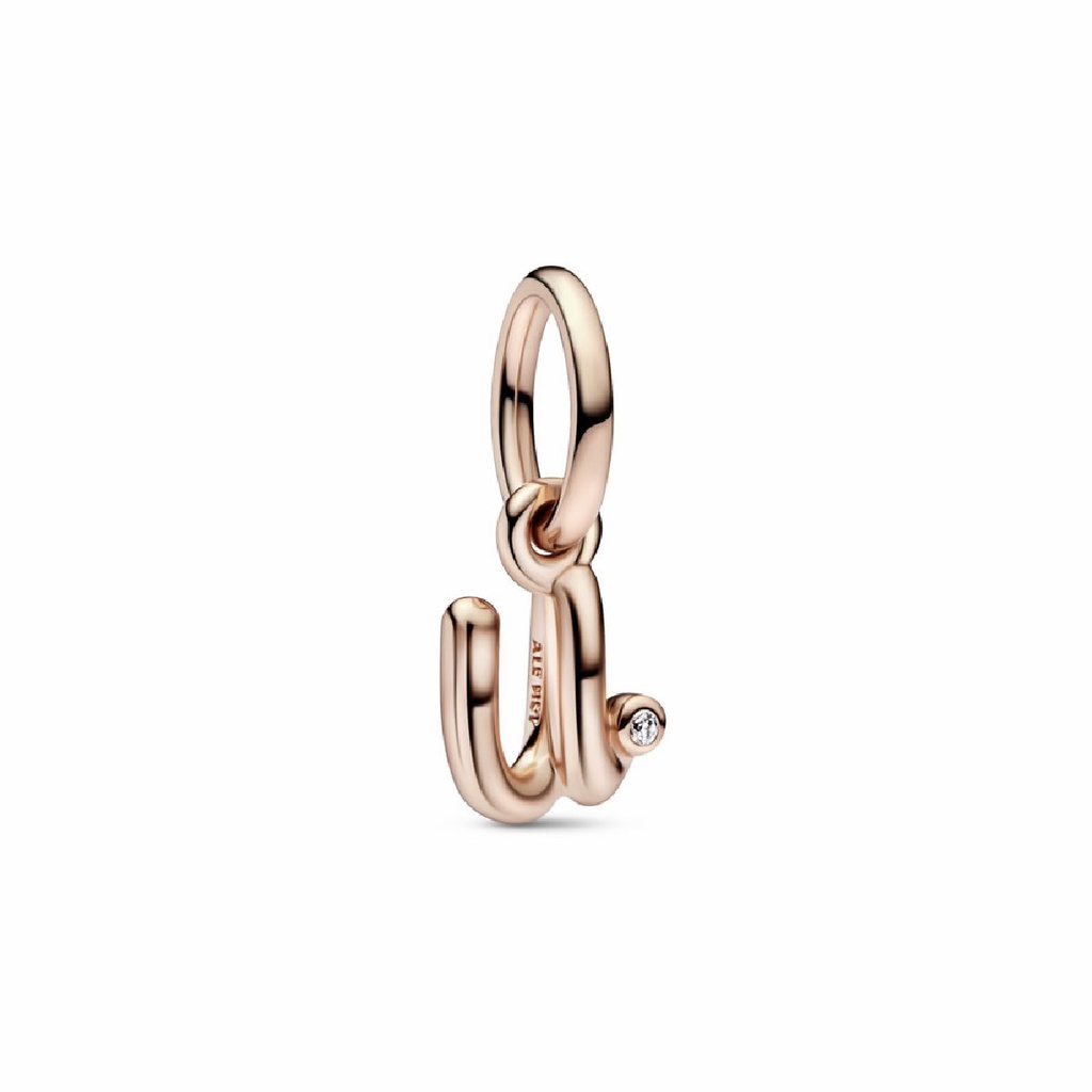 Charm Pandora Colgante Rose Letra Minúscula u del Alfabeto 782479C01