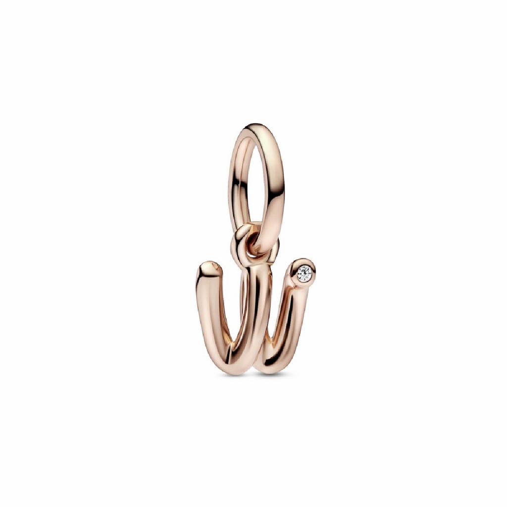 Charm Pandora Colgante Rose Letra Minúscula w del Alfabeto 782481C01