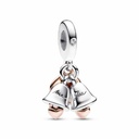 Charm Pandora Colgante Campanas de Boda Dos tonos