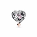 Charm Pandora Mamá & Corazón Dos Tonos