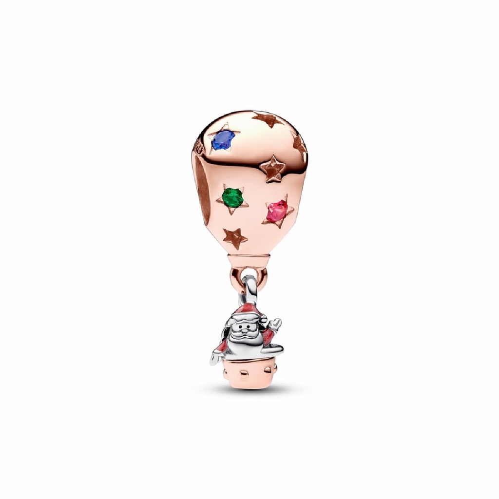 Charm Pandora Papá Noel Bicolor Globo Aerostático