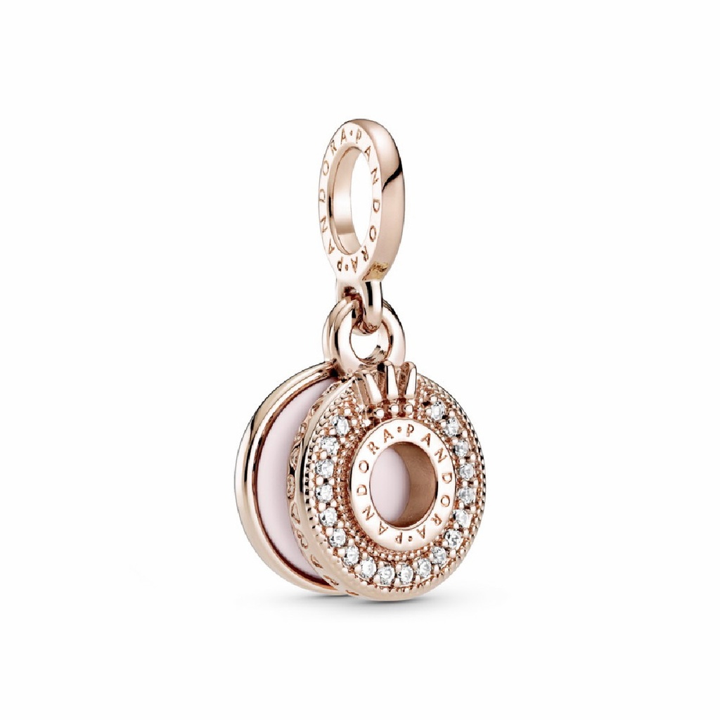 Charm colgante Pandora Corona de pavé brillante rosé