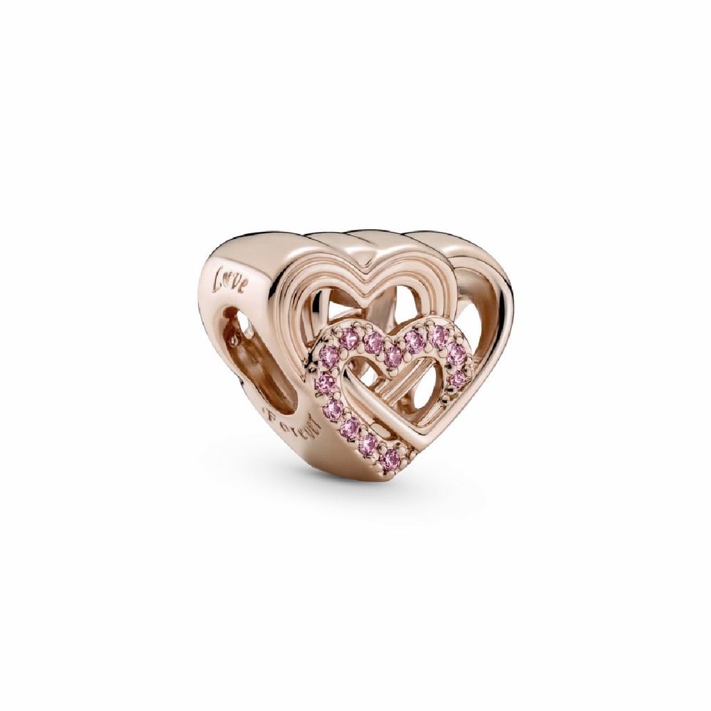 Charm Pandora Rose Corazones de Amor Entrelazado 789529C01