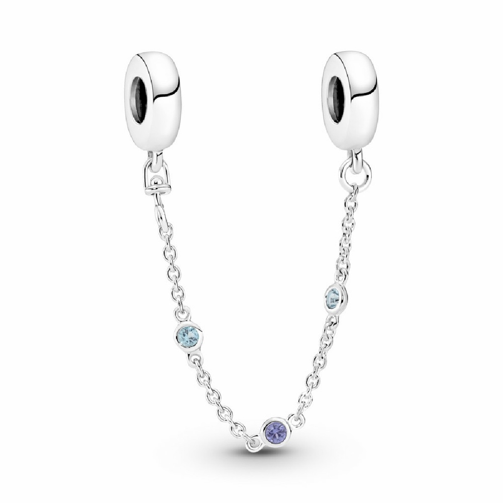 Cadena de Seguridad Pandora Tres Gemas Azules 791688C01-05