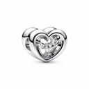 Charm Pandora Corazón Radiante y Gema Flotante
