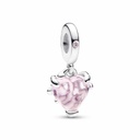 Charm colgante Pandora Árbol de la Familia y Corazón Rosa