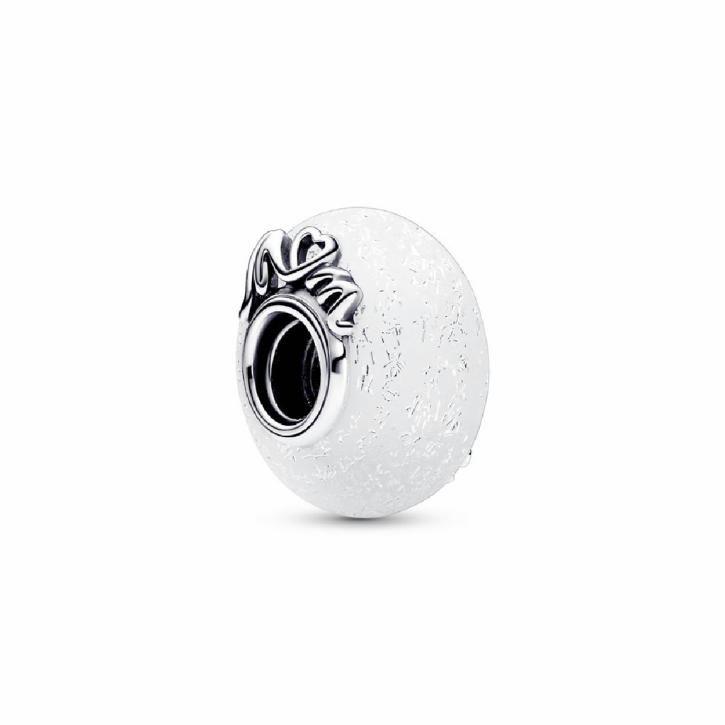 Charm Pandora Amor & Mamá Cristal Murano blanco 792655C00