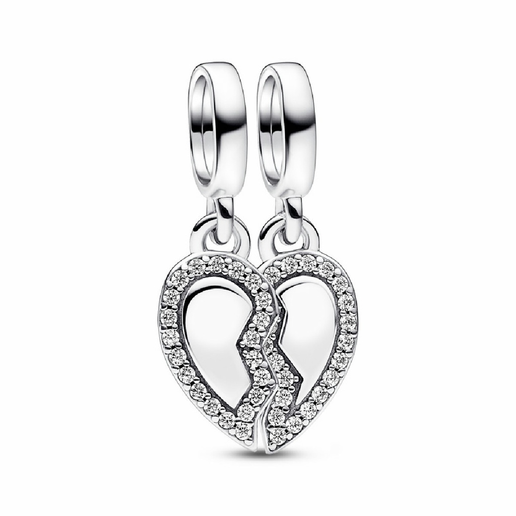 Charm colgante Pandora Corazón divisible Amistad circonitas