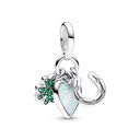 Charm colgante Pandora Triple trébol de cuatro hojas, corazón y herradura