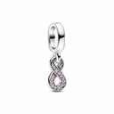 Charm colgante Pandora Infinito Brillante Rosa 792766C01