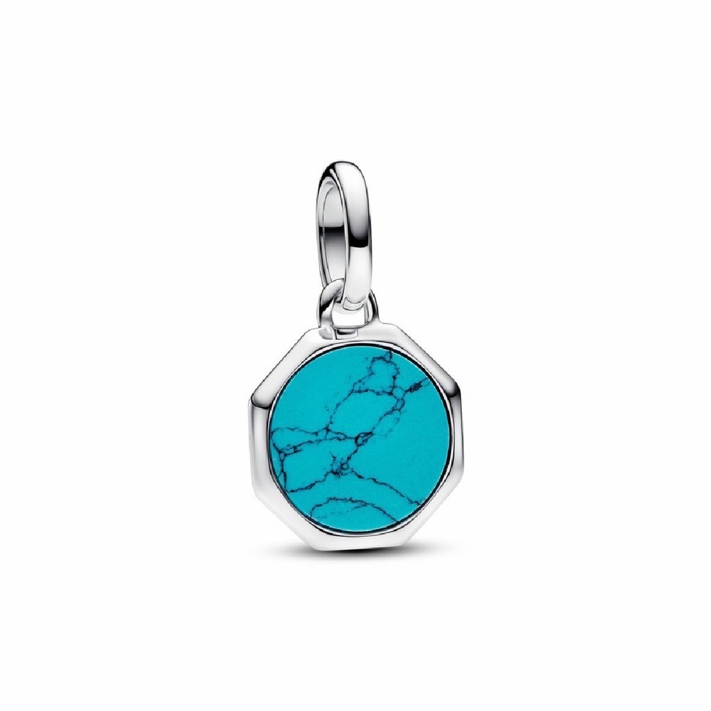 Charm Pandora ME Mini Medallón Grabable Turquesa 793388C01