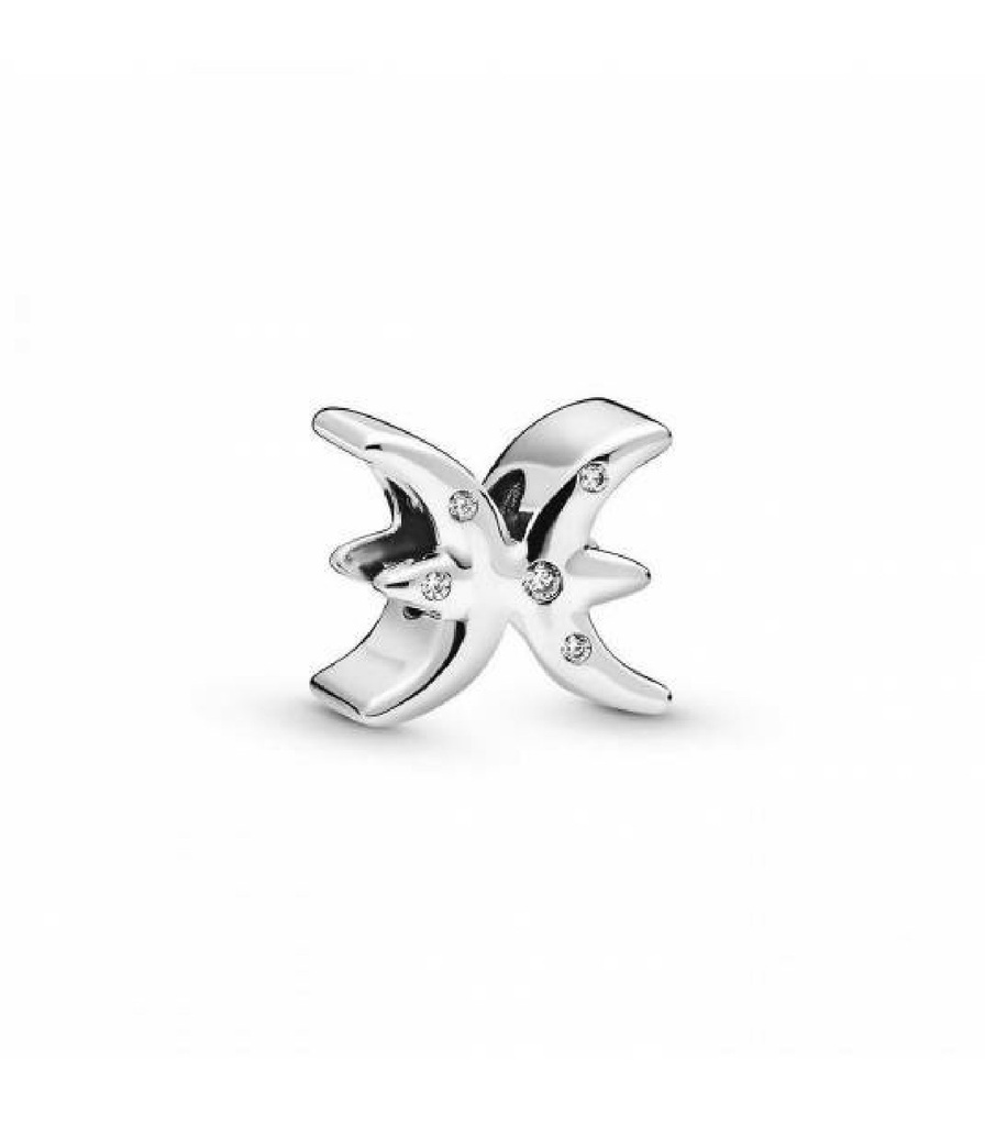Charm Pandora Signo Zodiaco Piscis circonitas transparentes