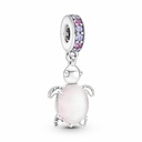 Charm colgante Pandora Tortuga Marina Cristal de Murano Rosa 798939C02