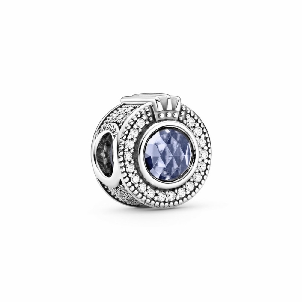 Charm Pandora azul brillante de la corona Pandora