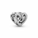 Charm Pandora Corazones Brillantes Entrelazados