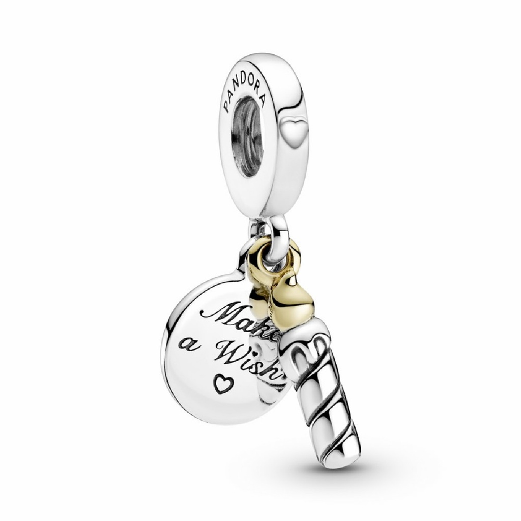 Charm Colgante Pandora Vela Cumpleaños Bicolor