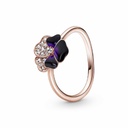 Anillo Pandora Rose Flor Pensamiento Morado 180764C01