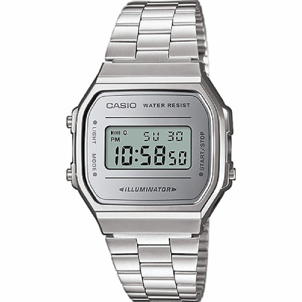Reloj Casio Vintage Iconic Unisex Plateado Esfera Plateada