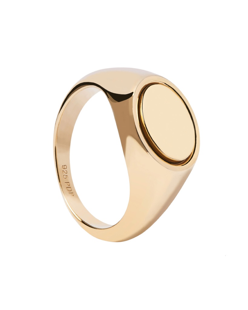 Anillo PDPaola Sello Dorado AN01-628-16