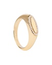 Anillo PDPaola Sello Lace Dorado con Circonitas AN01-629-12