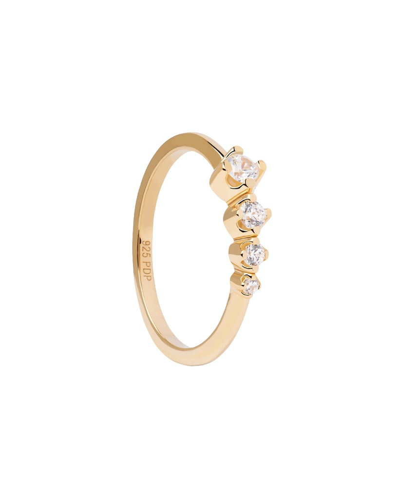 Anillo PDPaola Spark Dorado con Circonitas AN01-801-12