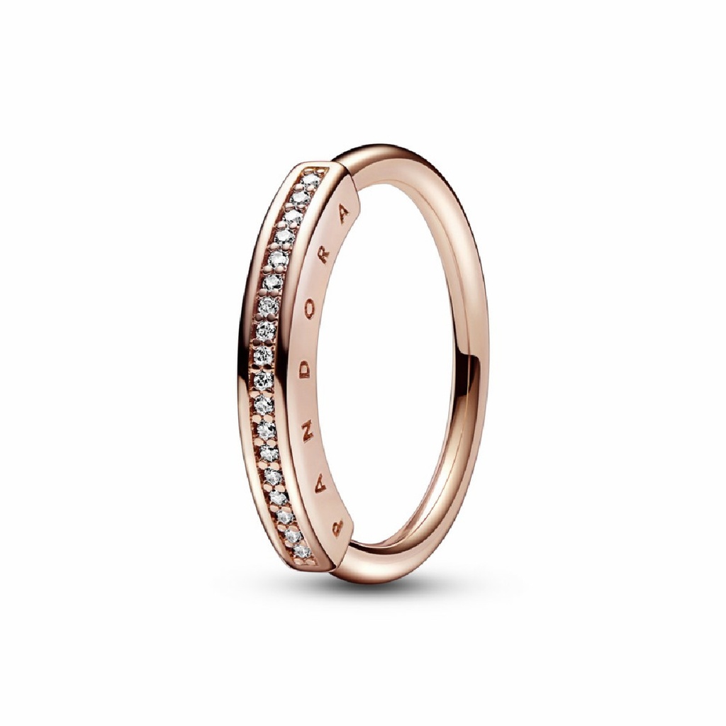 Anillo Pandora Rose Signature I-D Pavé 182283C01
