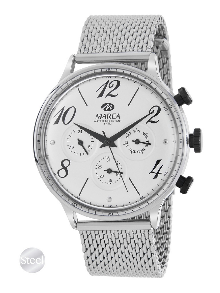 Reloj Marea Hombre Analógico Malla Milanesa Acero inoxidable B36154/1