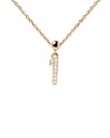 Charm PDPaola Nº 1 Plata Baño Oro y Circonitas CH01-009-U