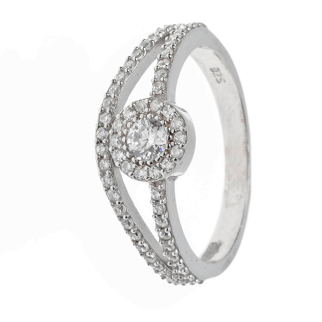 Anillo Salvatore Plata Circonitas Baño Rodio