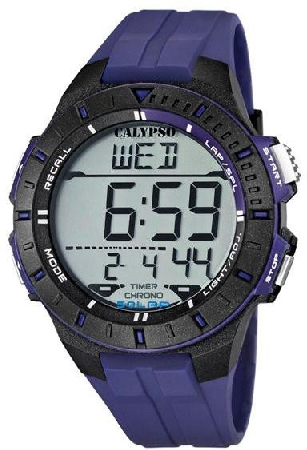 Reloj Calypso Hombre Digital Multifunción Caucho Morado K5607/2
