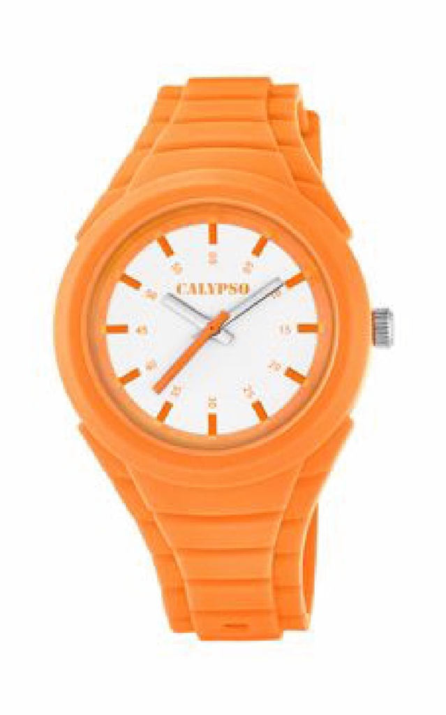 Reloj Calypso Mujer Classic Analógico  Caucho Naranja K5724/7