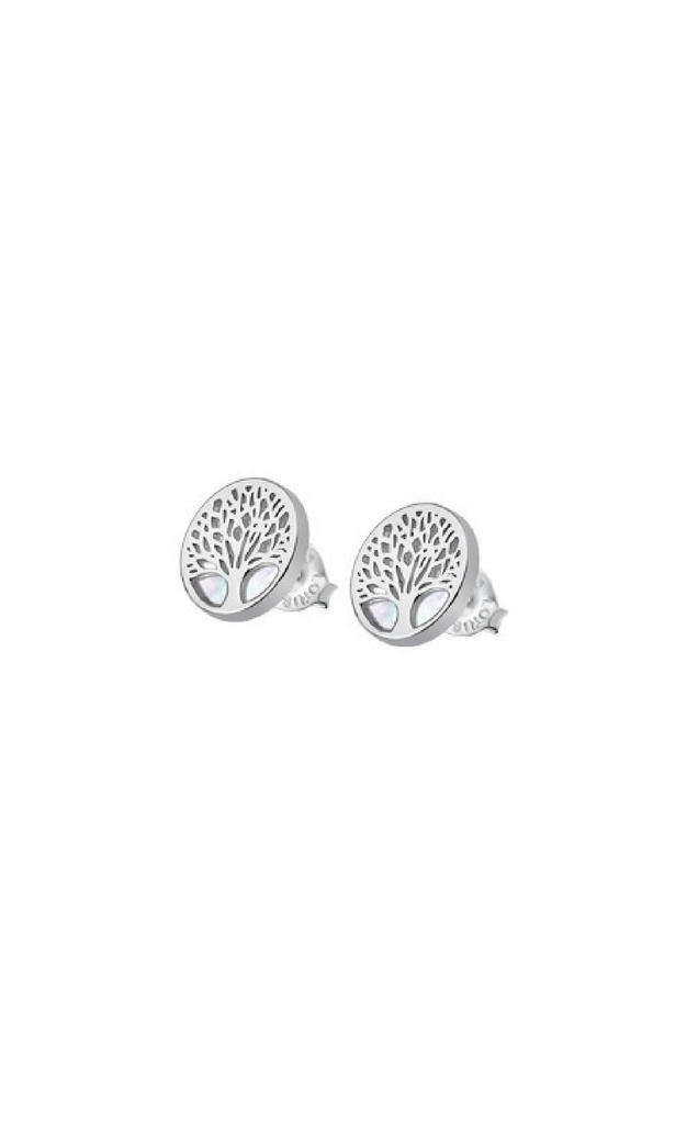 Pendientes Lotus Silver Árbol de la Familia Nácar LP1678-4/1