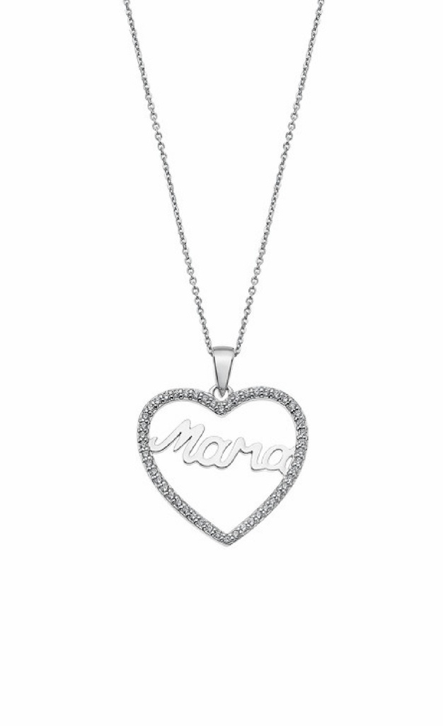 Collar Lotus Silver Mujer Corazón Mama LP1813-1/1
