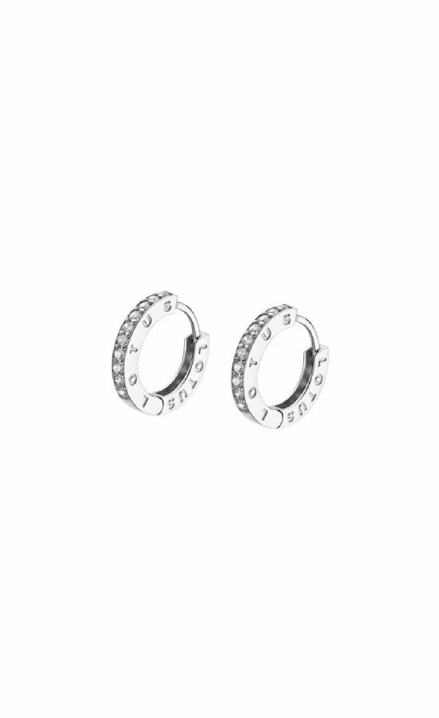Pendientes Lotus Silver Mujer Argolla con Circonitas LP1887-4/1