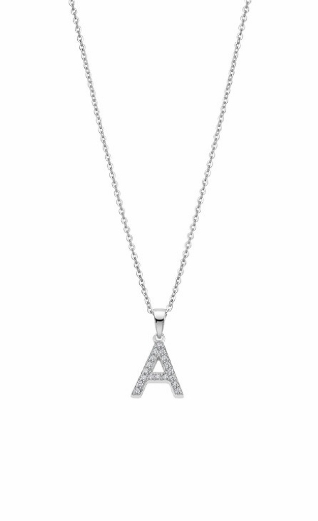 Collar Lotus Silver Mujer Letra A LP1958-1/A