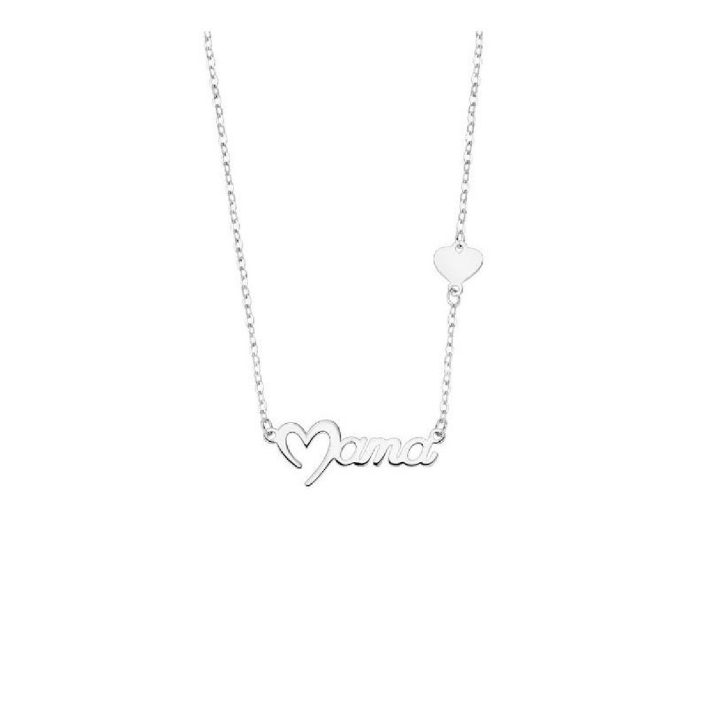 Collar Lotus Silver Mujer Corazón Mamá