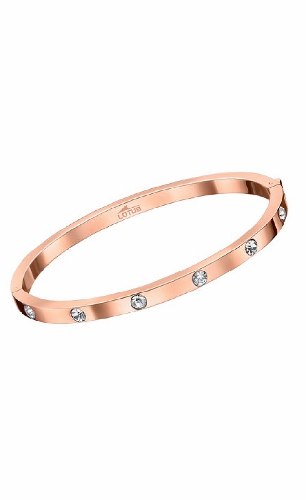 Pulsera Lotus Style Acero Inoxidable Rose y Circonitas LS1846-2/3