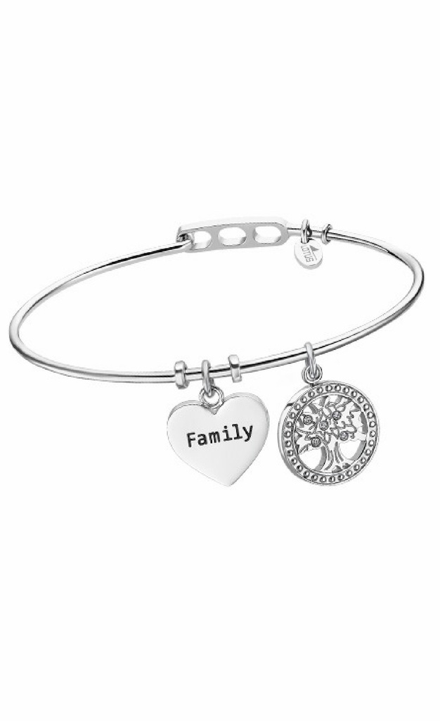 Pulsera Lotus Style Family Acero Inoxidable y Circonitas Transparentes