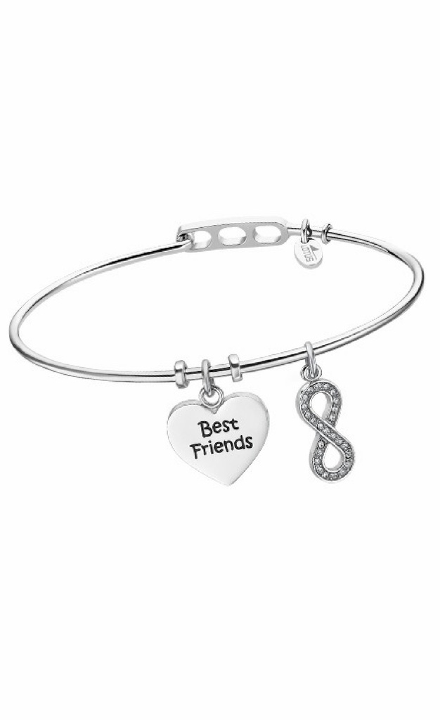 Pulsera Lotus Style Best Friends Acero Inoxy Circonitas Transparentes LS2036-2/5