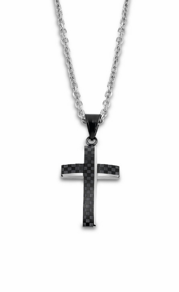 Collar Lotus Style Hombre Acero Inoxidable con Cruz LS2105-1/2