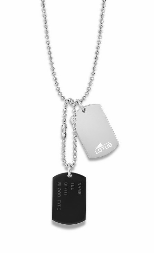 Collar Lotus Style Urban Man Chapa Acero Inoxidable LS2139-1/5