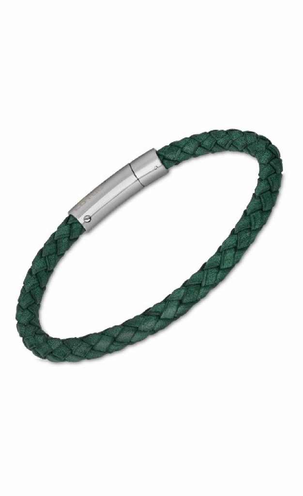 Pulsera Lotus Style Basic Hombre Piel Verde