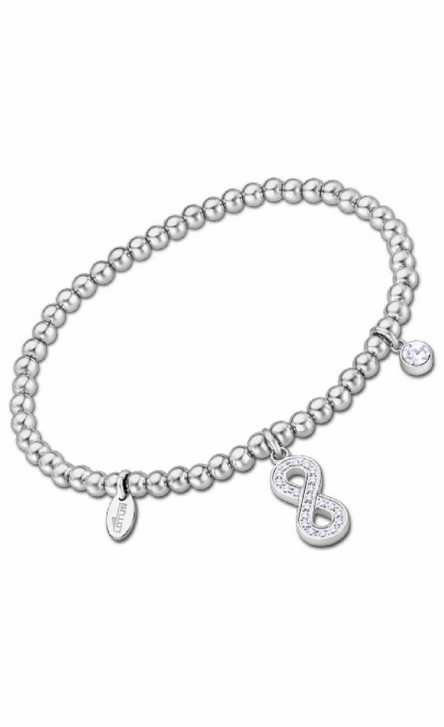 Pulsera Lotus Style Millennial Mujer Infinito y Chatones Acero Inoxidable