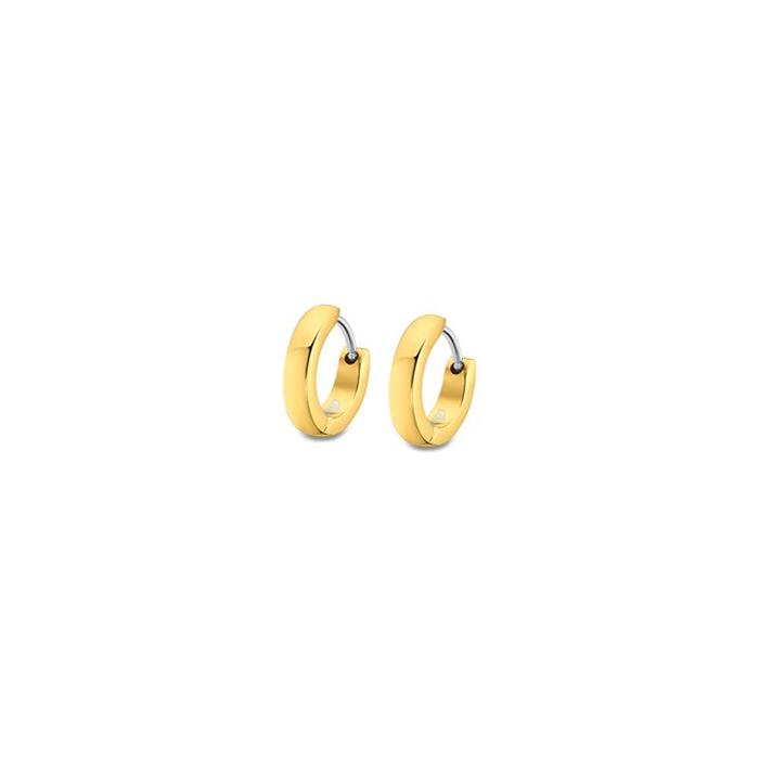 Pendientes Lotus Style Dorado Acero Hombre
