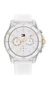 Reloj Tommy Hilfiger Mujer Brooklyn Multifunción Silicona y Esfera Blanco 1782568