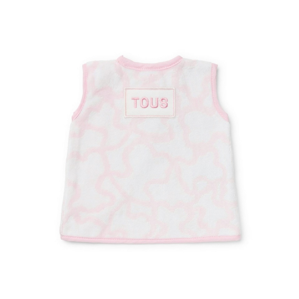 Babero Camiseta Tous Baby Abrochado en Espalda Kaos Rosa