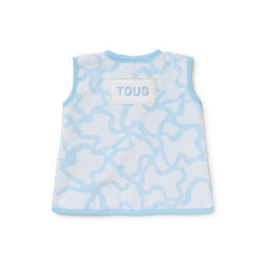 Babero Camiseta Tous Baby Abrochado en Espalda Kaos Azul Celeste RUS-09-67