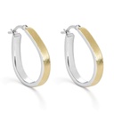 Pendientes Itemporality Gota Plata baño bicolor dorado