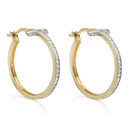 Pendientes Itemporality Siena Criollas Plata baño oro y circonitas blancas