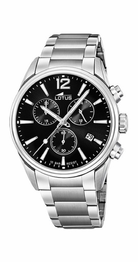 [18690/3] Reloj Lotus Hombre Chrono con Esfera Negra 18690/3